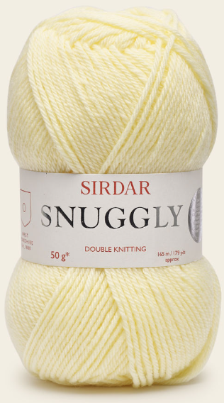Sirdar Snuggly DK Yarn - Cream Color (303) 50g Baby Knitting Yarn - Soft & Machine Washable