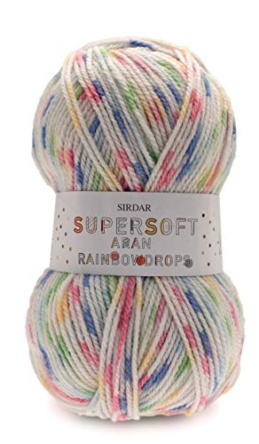 Sirdar Yarn Snuggly Supersoft Rainbow Drops Aran 100g Shade 858 Lollipop